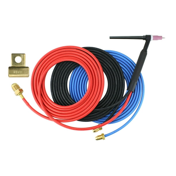 TIG Torch Water Cooled Stud Connector 350 Amp 25 feet 3-Piece Cable 18 Series TIG Torch Water Cooled Stud Connector 350 Amp 25 feet 3-Piece Cable 18 Series
